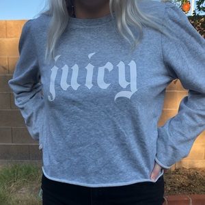 juicy couture cropped grey sweater